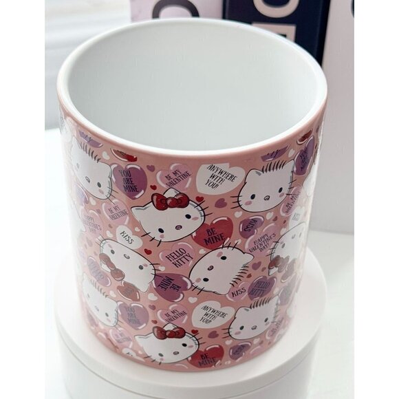Hello Kitty Sanrio Pink Valentine's Day Cup Heart Shape Handle 16oz - Picture 4 of 7